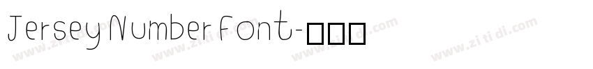 Jersey Number Font字体转换